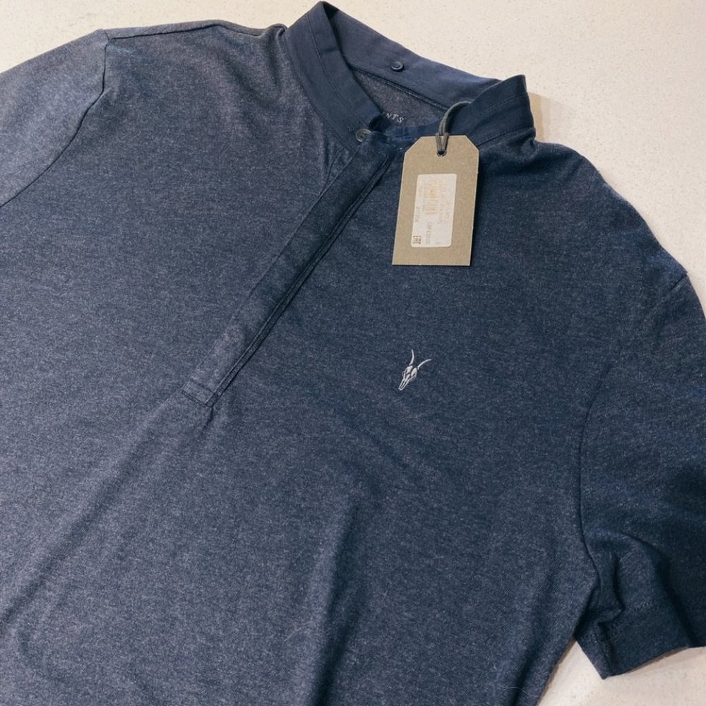 All Saints Grail Polo - Ink Marl - Large